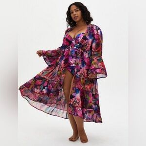Torrid Floral Kimono Coverup